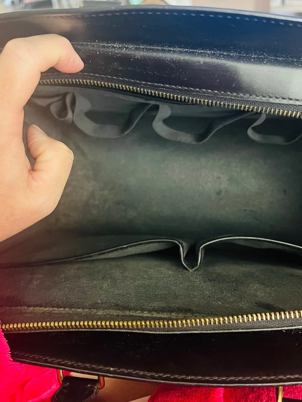 Vintage Louis Vuitton Epi Noir Porte DocVoyage Briefcase MadeFrance with Dusty